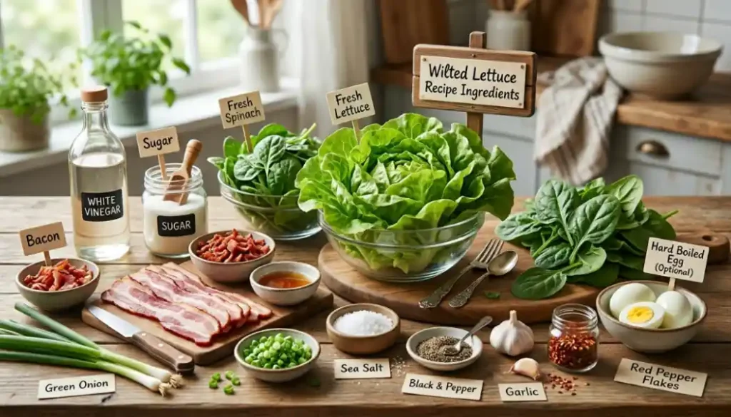 Ingredients You’ll Need for Wilted Lettuce Recipe