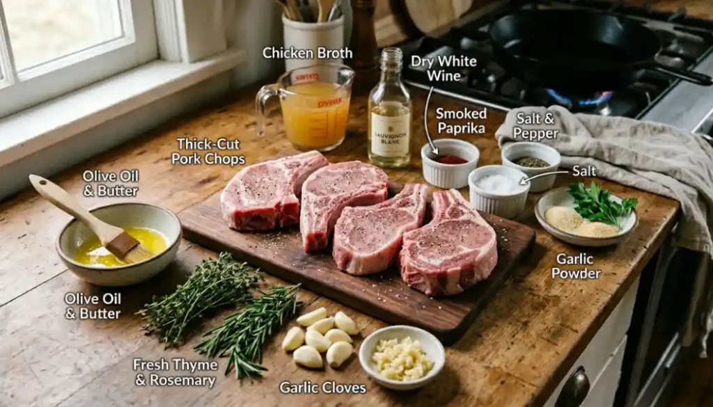 Ingredients You’ll Need in Seared Pork Chops Recipe