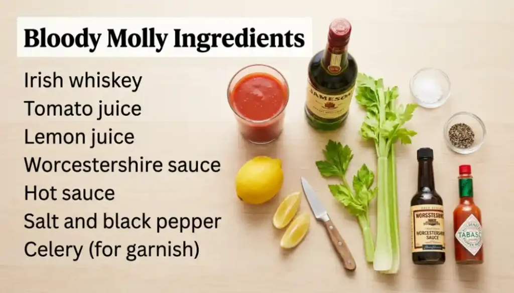 Ingredients for a Bloody Molly