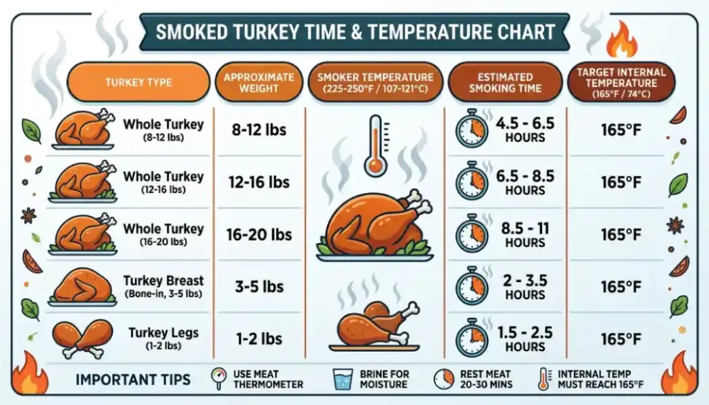 Turkey Smoking Time Chart