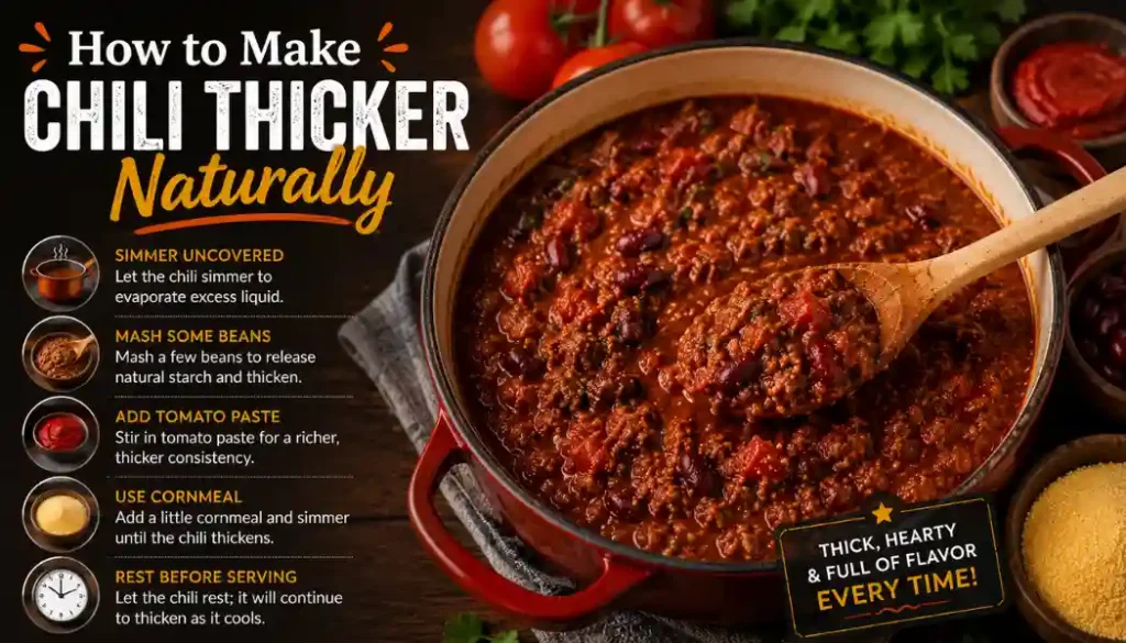 How to Make Chili Thicker Naturally