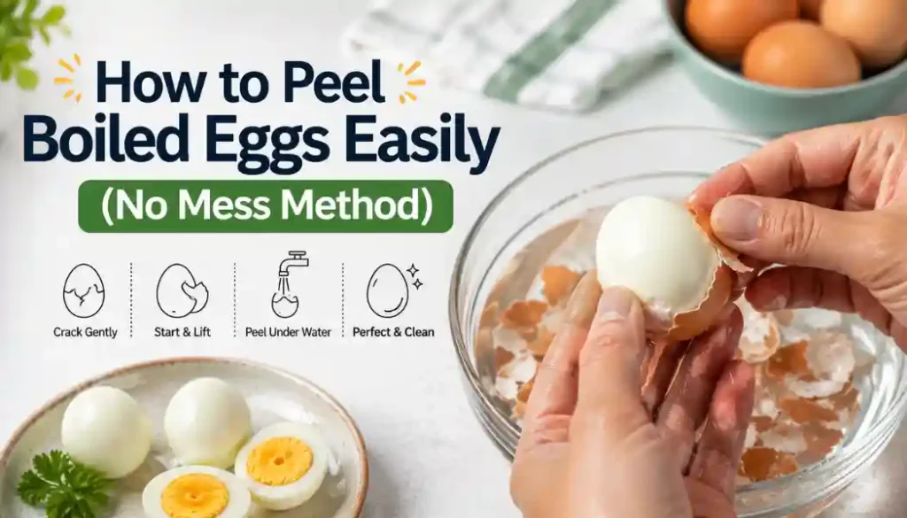 How to Peel Boiled Eggs Easily (No Mess Method)
