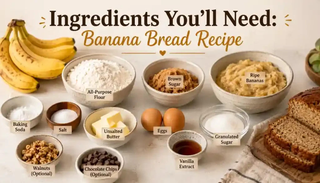 Ingredients You'll Need_ Banana Bread Recipe