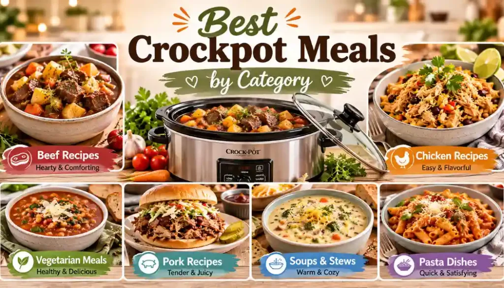 Best Crockpot Meals by Category