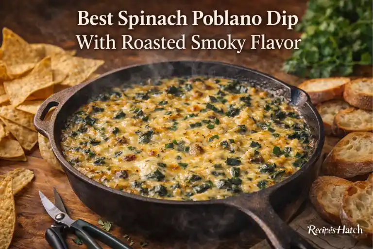 Best Spinach Poblano Dip With Roasted Smoky Flavor