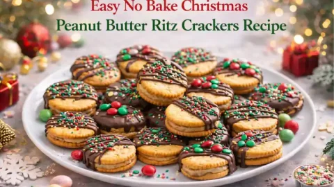 Easy No Bake Christmas Peanut Butter Ritz Crackers Recipe
