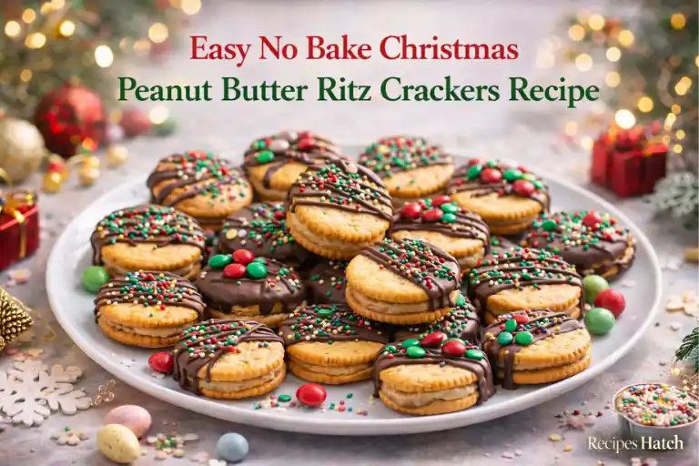 Easy No Bake Christmas Peanut Butter Ritz Crackers Recipe