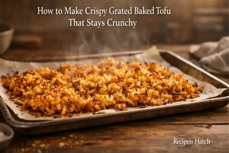 How to Make Crispy Grated baked Tofu That Stays Crunchy