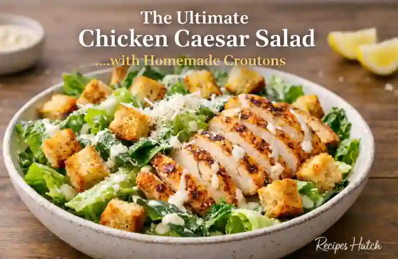 The Ultimate Chicken Caesar Salad with Homemade Croutons