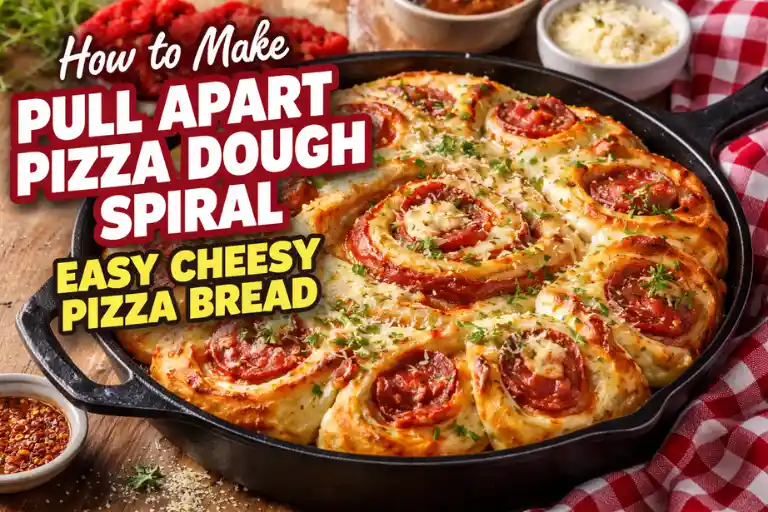 How to Make Pull Apart Pizza Dough Spiral Easy Cheesy Pizza Bread