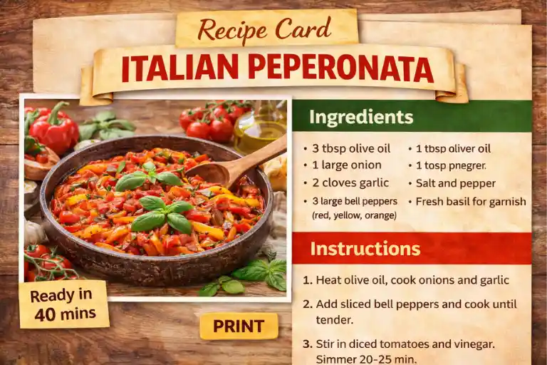 Recipe Card – Italian Peperonata