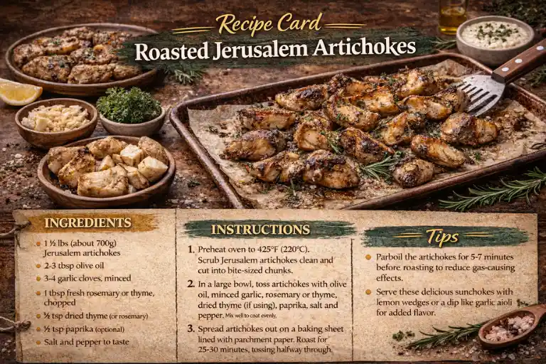 Recipe Card – Roasted Jerusalem Artichokes