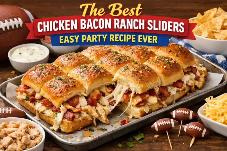 The Best Chicken Bacon Ranch Sliders Easy Party Recipe Ever