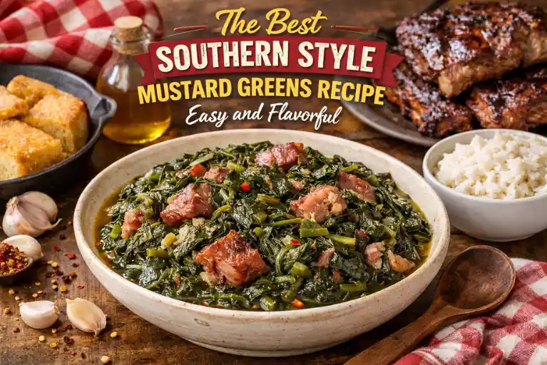 The Best Southern Style Mustard Greens Recipe Easy and Flavorful