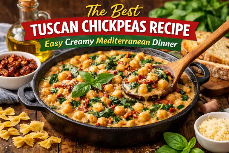 The Best Tuscan Chickpeas Recipe Easy Creamy Mediterranean Dinner