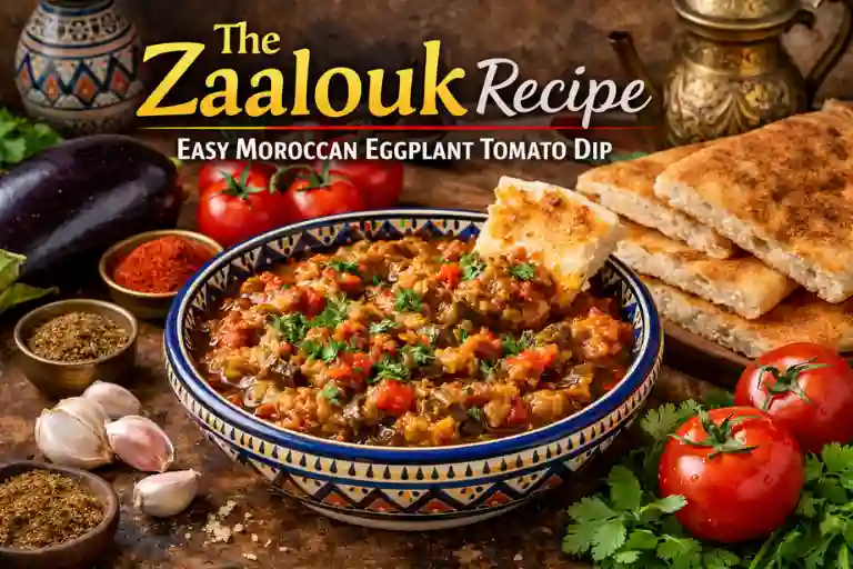 The Best Zaalouk Recipe Easy Moroccan Eggplant Tomato Dip