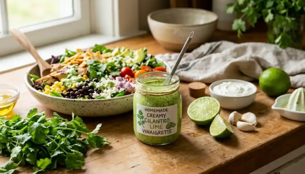 Best Creamy Cilantro Lime Vinaigrette Recipe for Taco Salads