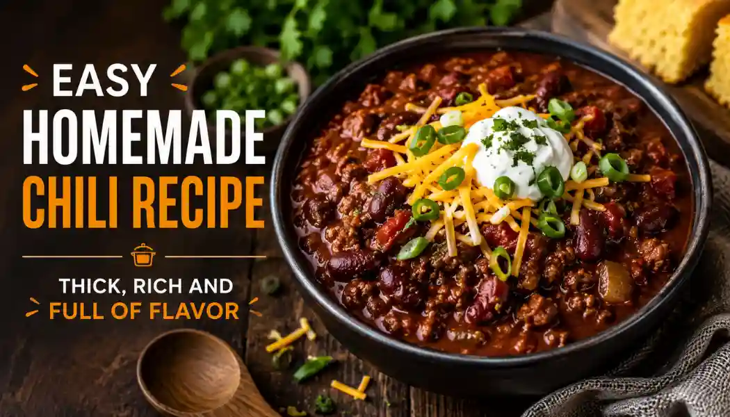 Easy Homemade Chili Recipe Thick Rich and Full of Flavor